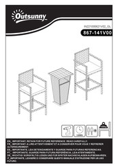 Outsunny 867-141V00 Instrucciones De Montaje