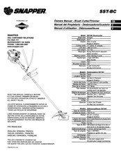 Briggs & Stratton Snapper SST-BC Manual Del Propietário