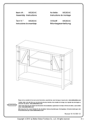 Walker Edison W52BD4C Instrucciones De Montaje