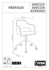 JYSK REERSLEV 82993001 Instrucciones De Montaje