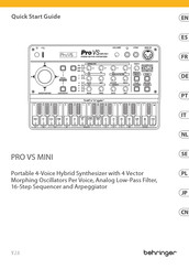 Behringer PRO VS MINI Guia De Inicio Rapido