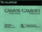 FujiFilm GX680IIIS Professional Manual De Instrucciones