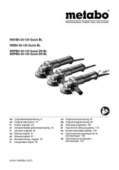 Metabo WEPBA 20-150 Quick DS BL Manual Original