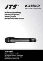 Monacor International JTS MH-950 Manual De Instrucciones