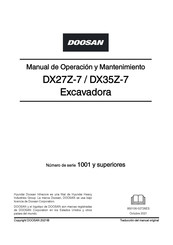 Doosan DX35Z-7 Manual De Operación Y Mantenimiento