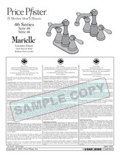 Price Pfister Marielle 46 Serie Instrucciones De Montaje