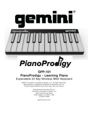 Gemini PianoProdigy GPP-101 Manual Del Usuario