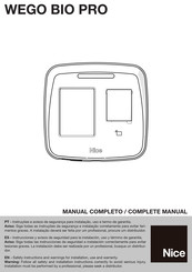 Nice WEGO BIO PRO Manual Del Usuario