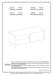 Walker Edison B42VTB Instrucciones De Ensamblaje