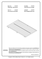 Walker Edison BT40TB Instrucciones De Ensamblaje