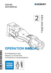 geberit ACO 203PLUS Manual De Operación