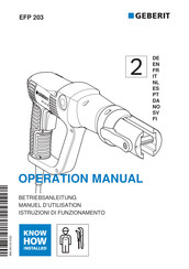 geberit EFP 203 Manual De Operación