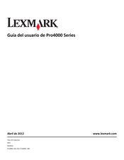 Lexmark Pro4000 Serie Guia Del Usuario