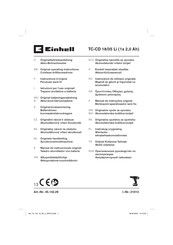 EINHELL TC-CD 18/35 Li (1x 2,0 Ah) Manual De Instrucciones Original