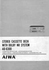 Aiwa AD-6300 Instrucciones De Manejo