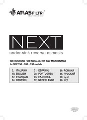 Atlas Filtri NEXT 130 Instrucciones De Instalación Y Mantenimiento