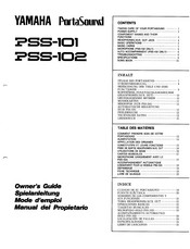 Yamaha PortaSound PSS-102 Manual Del Propietário