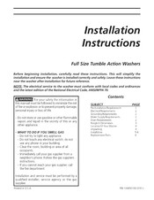 Frigidaire LTF8000FE0 Instrucciones De Instalación