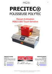 Horotec PRECITEC POLYTEC MSA23.005-110 Manual De Instrucciones