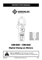 Textron Company GREENLEE CM-900 Manual De Instrucciones