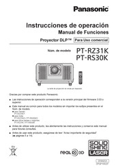 Panasonic PT-RZ31KT Instrucciones De Operación