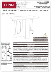 HENN MAVI S430-139 Instrucciones De Montaje