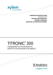 Xylem SI Analytics TITRONIC 300 Manual De Instrucciones