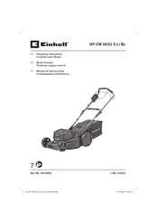 EINHELL GP-CM 36/52 S Li BL Manual De Instrucciones