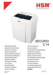 HSM SECURIO C 14 Instrucciones De Servicio