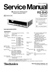 Technics RS-B40 Manual De Servicio