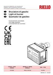 Riello 3747459 Instrucciones De Instalación, Montaje Y Funcionamiento