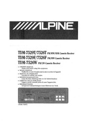 Alpine TDM-7526W Manual De Operación