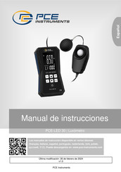 PCE Instruments PCE-LED 30 Manual De Instrucciones