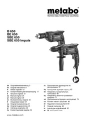 Metabo BE 650 Manual Original