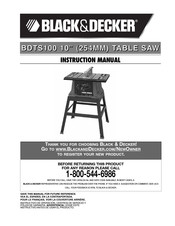 Black And Decker BDTS100-CA Manual De Instrucciones