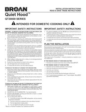 Broan Quiet Hood QT20000 Serie Instrucciones De Instalación