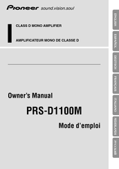 Pioneer PRS-D1100M Manual De Instrucciones