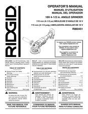 RIDGID R860451 Manual Del Operador