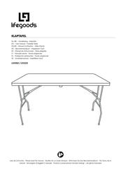 Lifegoods KLAPTAFEL LG1082 Manual De Instrucciones