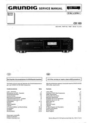 Grundig CD 103 Instrucciones De Servicio