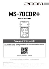 Zoom MULTISTOMP MS-70CDR+ Guia De Inicio Rapido