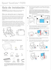 Epson SureColor F1070 Guia De Instalacion