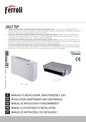 Ferroli JOLLY TOP I Manual De Instalación Y Funcionamiento