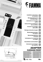 Fiamma CARAVAN ROOF 98655Z076 Instrucciones De Instalacion De Los Estribos