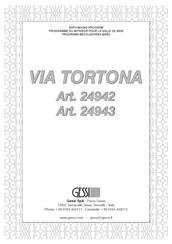 Gessi VIA TORTONA 24943-031 Manual Del Usuario