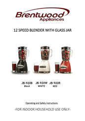 Brentwood Appliances JB-920W Instrucciones De Operación Y Seguridad