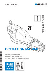 geberit ACO 103PLUS Manual De Operación