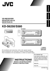 JVC KD-S580 Manual De Instrucciones