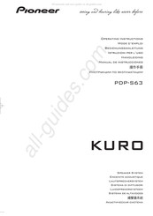 Pioneer KURO PDP-S63 Manual De Instrucciones