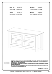 Walker Edison WQ44CFD Instrucciones De Ensamblaje